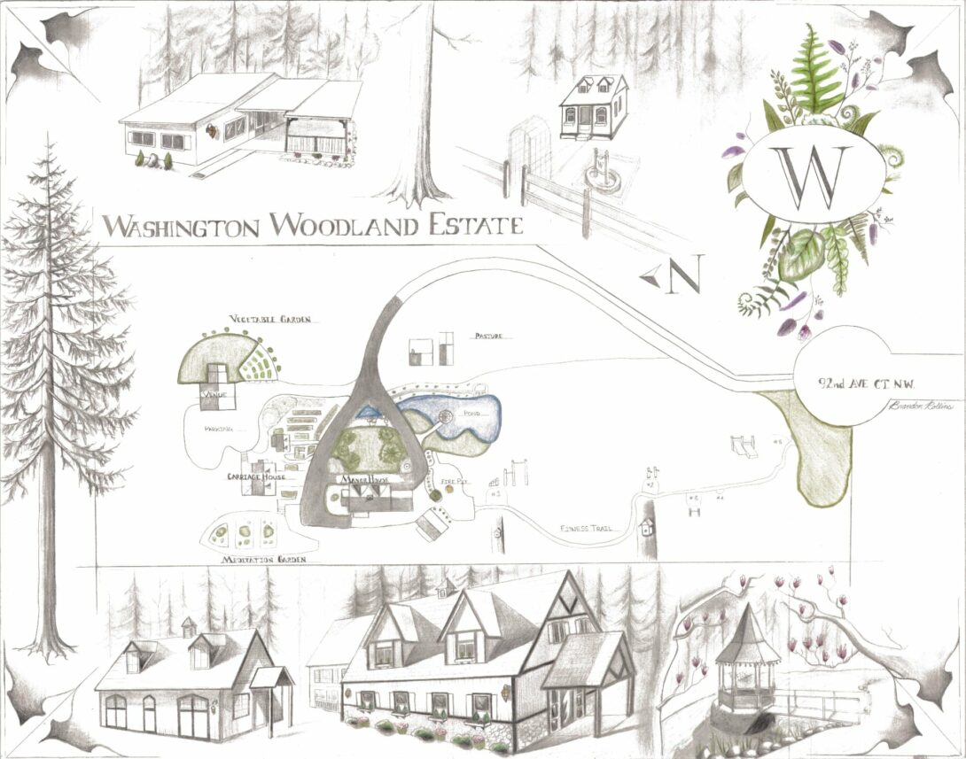 Property Map, Washington Woodland Estate